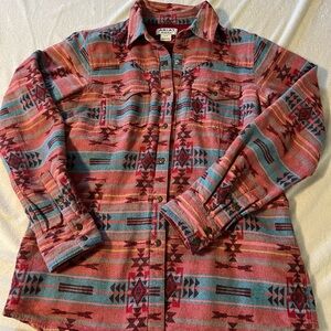 Ariat Aztec flannel, shirt jacket